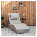 Tuinligbed - RelaxMe - 5-posities - Opvouwbaar - Grijs