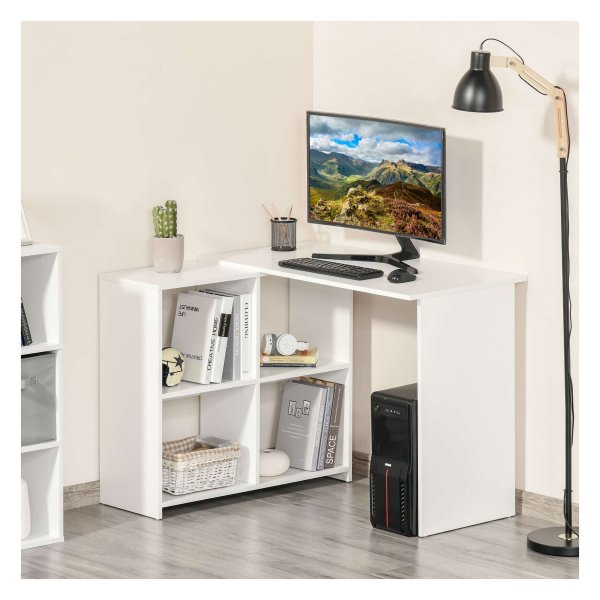 Hoekbureau - ModernOffice - Opbergruimte - Stijlvol - Wit