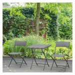 Bistroset - Polywood - 2-zits - Grijs