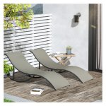 Ligstoelen - Comfort Life - Ergonomisch design - Aluminium - Lichtgrijs