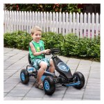 Kettauto - Zaza Home - Verstelbare stoel - Rubberen banden - Blauw