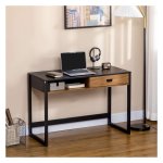Werktafel - Industrieel Design - Met lade - Walnoot