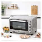 Mini-oven - ElektroMax - Draaispit - Metalen behuizing - Zilverkleurig