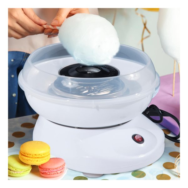 Suikerspinmachine - Suikerwaterval - Houten stokjes - Wit