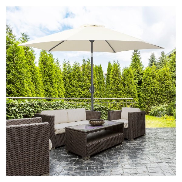 Tuinscherm - Verstelbare knikarm - Aluminium frame - Beige