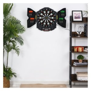 Dartsbord - Elite Darts - Elektronisch - LED verlichting - Zwart