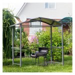 BBQ-paviljoen - Solis - Vlamwerend dak - Stalen planken - Donkergrijs