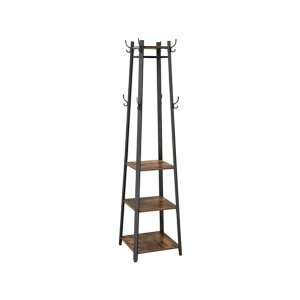 Industrieel ontwerp Kast Rek Rek Rek Rek 3 Plank Haak Kleding Rail stevig metalen frame houten look vintage LCR80X