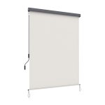Verticale luifel uitsteedbaar 2,5 x 1,8 m (l x w) verticale luifel voor patio en balkon met luifel kast zon en windbescherming privacy scherm Beige