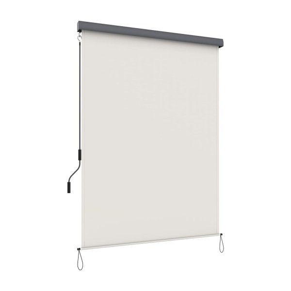 Verticale luifel uitsteedbaar 2,5 x 1,8 m (l x w) verticale luifel voor patio en balkon met luifel kast zon en windbescherming privacy scherm Beige
