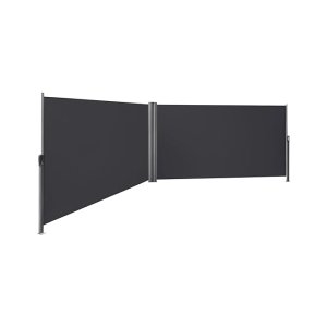 Dubbelzijdige zijluifel, uittrekbaar zichtscherm, 180 x 600 cm (H x L), 200 x 600 cm (H x L), 160 x 600 cm (H x L), zonbescherming, verdikt polyester van 280 g/m²