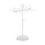 Sieradenstandaard, metalen sieradenhouder, voor kettingen, armbanden en oorbellen, als een geschenk, witte JJS04WT