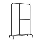 ATTROT RACK Kleding Rail Laad 100 kg met verstelbare staaf voor slaapkamer, woonkamer, gang, zwart