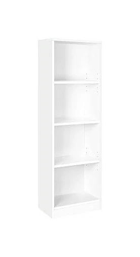 4 -laags boekenkast met hoogte verstelbaar voor woonkamer, slaapkamer,  kantoor, 40 x 24 x 121,5 cm, witte LBC104W 