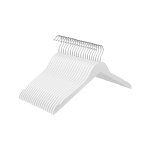 20 stuks vaste houten hanger houten hanger met inkepingen haak 360 ° roteerbare niet-slip voor jassen pakken jassen shirts witte CRW003WT20