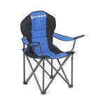 Opvouwbare campingstoel, met comfortabele sponsstoel, bekerhouder, zware structuur, max laadcapaciteit 250 kg, buitenstoel