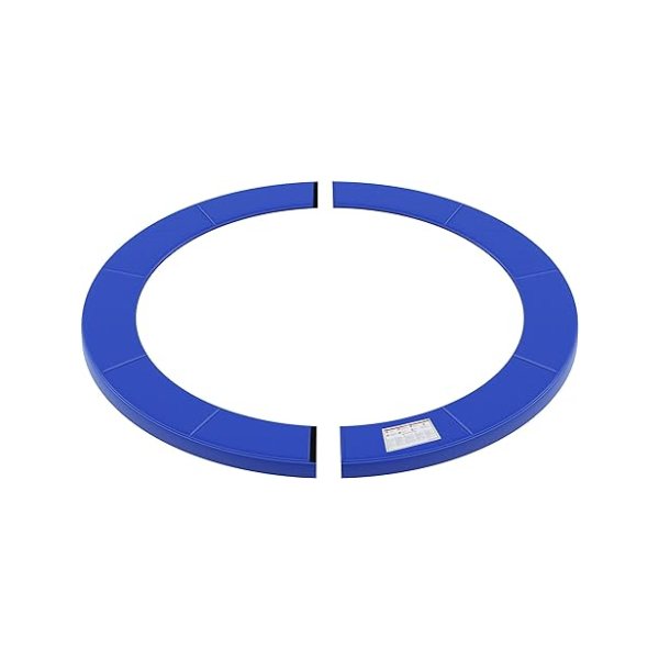 Trampoline randafdekking, veerbedekking, randbescherming, veiligheidsmat, UV-resistent, traanbestendige trampoline-accessoires, standaardgrootte, blauw