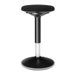 Bureaukruk, ergonomische werkkruk, zitkruk, 360° draaistoel, in hoogte verstelbaar 50-65 cm, eenvoudige montage, voor kantoor en werkkamer, zwart