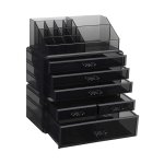 Make -up organisator, acryl cosmetische opbergdoos, displays, lippenstift, nagellak, kerstcadeau, sieraden, zwarte