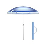 Strand parasol tuinscherm UV -bescherming tot UPF 50+, knikbare, draagbare, paraplu -ribben