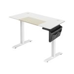 Elektrisch bureau, stoelstandaard, verstelbaar bureau, stepless verstelbare, geheugenfunctie met 4 hoogten, impactbescherming, 120 x 60 x (72-120) cm, wit,