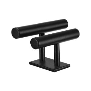 Sieraden staande sieradenhouder Bracelet Stand Watch Stand Synthetisch leer zwart