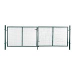 Tuindeur, met dubbele poort, inclusief slot en 3 toetsen 100 x 320 cm