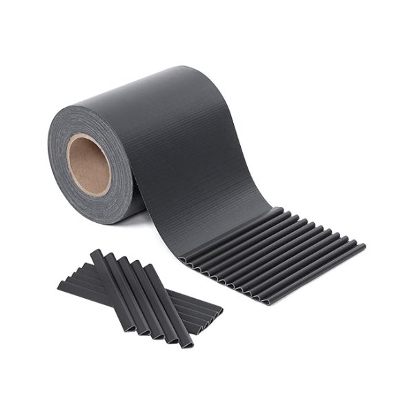 PVC Privacy Strips hekfilm 35 m x 19 cm extra dikke ondoorzichtigheid met 25 x fixing clips anthraciet