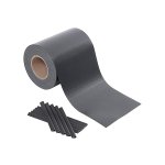 70 M PVC Privacy Creen Strip Garden Film Windbescherming, 2 rollen (35 m x 19 cm) Extra dik met 50 montageclips, antraciet, 70 m