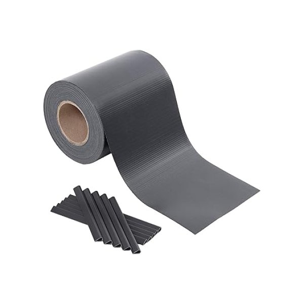 70 M PVC Privacy Creen Strip Garden Film Windbescherming, 2 rollen (35 m x 19 cm) Extra dik met 50 montageclips, antraciet, 70 m