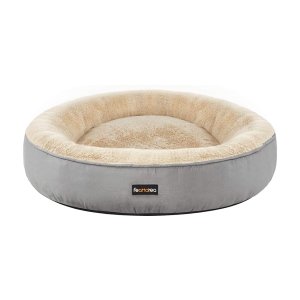 Hondenbed, kattenbed, donut, Ø 70 cm, lichtgrijs