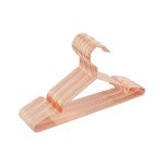 Kinderkledinghangers, roségoud, metaal, 35 cm, stevige metalen draadbeugel, voor babykleding, garderobe, ruimtebesparing met Nick Off, Pack of 20