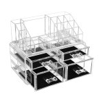 Acryl cosmetica opslag opslag organizer met 4 laden opslag in badkamer in slaapkamer met lippenstiftjuwelen nagellak naaien