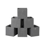 Opslagblokjes, set van 6, niet-geweven stof opvouwbare opbergdozen en speelgoedkleding Organisator Bakken, Gray
