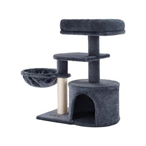 Katboom, kleine kattentoren, kitten krabbenpaal, rokerige grijze