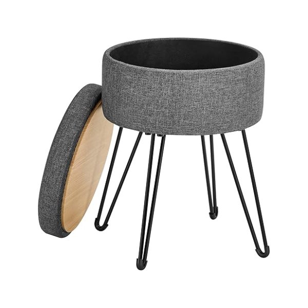 Krukstoel - TrendyLiving - Opbergruimte - Voetsteun - Donkergrijs