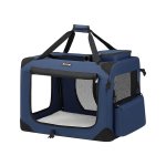 Hondendrager, vouwstofdier door huisdieren, 70 x 52 x 52 cm, donkerblauw