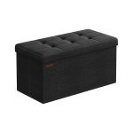30 inch vouwopslag Ottomaanse bank, opbergkist, voetstoelrust, zwarte