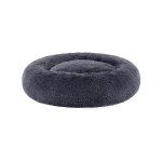 Hondenbed, kattenbed, zacht pluche, 80 cm, donkergrijs