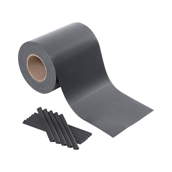 PVC Privacy Strips Hekfilm 50 m x 19 cm Extra dikke ondoorzichtige met 25 x Fixing Clips Anthracite