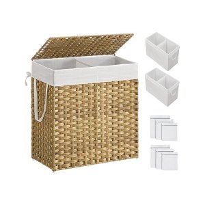 Wasmand - Home & Living - 110 liter - Synthetisch rotan - Natuurlijk