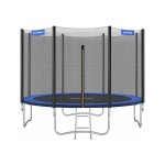 Ronde tuintrampoline met veiligheidsnet, met ladder en gevoerde stangen, veiligheidsafdekking, TÜV Rheinland getest, veilig, outdoor