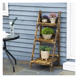 Bloemenrek - Elegant design - 3 niveaus - Donkerbruin