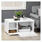 Kattenkast - LuxePaws - Magneetdeur - Verhoogd design - Wit