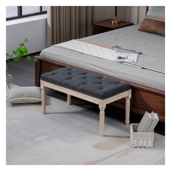 Bankstel - Vintage Living - Stijlvol - Comfortabel - Donkergrijs