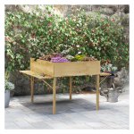 Plantenbed - GroenTuin - Inklapbare koude bak - 12 scheidingsroosters, beige