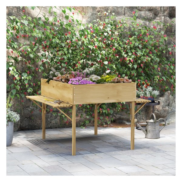 Plantenbed - GroenTuin - Inklapbare koude bak - 12 scheidingsroosters, beige