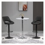 Barkrukken - Luxe Living - Draaibaar en verstelbaar - Grijs