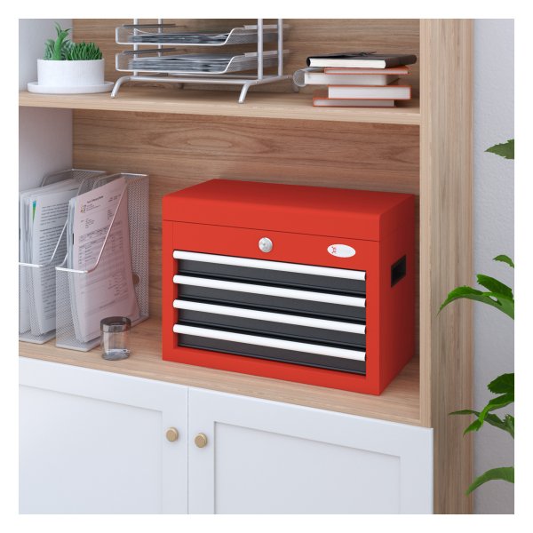Gereedschapskist - SterkCraft - 4 laden – slot - rood