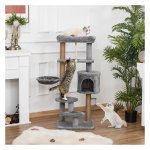 Kattenpaal - Luxe Klimparadijs - Speelbal – Grot - Lichtgrijs